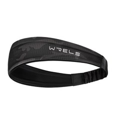 WRELS 초경량 아이스실크 스포츠 헤드밴드 3중 흡한속건 냉감 쿨링 미끄럼방지 남녀공용 등산 캠핑 여름용, 1개, 카모플라쥬 회색