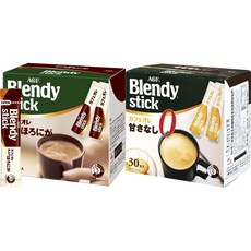 에이지에프 블렌디 스틱 카페오레 어른의 쓴맛 로우 슈가 인스턴트 커피, 1세트, 60개입, 8.9g