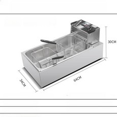 튀김기 전기튀김기 2구 업소용 PC방 상품 대용량 업그레이드 기계 돈까스 핫바 치킨 만화방 멀티방 간식 분식집, 기본 색상