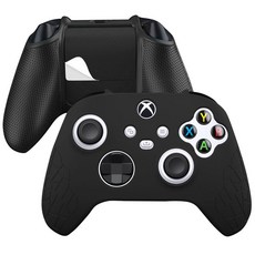 【臺灣出貨 】Xbox Series X 手柄保護套硅膠套XSX手柄套防滑柔軟硅膠手柄套XSS, AJ【黑色】硅膠套（送貼紙）, 1個