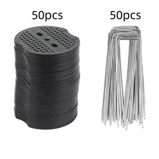 100 400개 U자형 방지망 정원 와셔 지지대 정원용 고정용 액세서리 잔디 잡초, 100pcs
