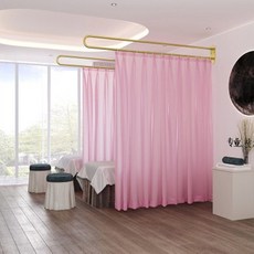 마사지샵 침대 커튼 파티션 샵파티션 관리실 100x230cm 화이트 가림천