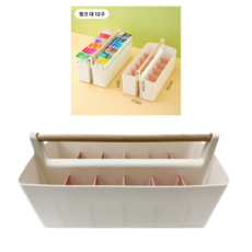 대용량 연필 색연필 꽂이 우드 손잡이 문구 수납함, 12구, 핑크