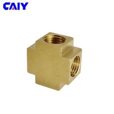 파이프 에어 웨이 어댑터 스퀘어 4 암 커넥터 황동 스레드 커플러 동일 피팅, 4 Ways, 1/8"