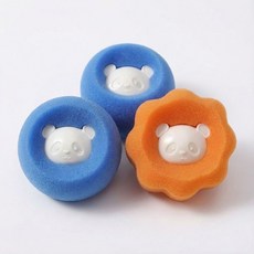 판다 모양 먼지 흡착 세탁볼, 오렌지 L