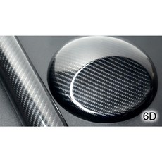 Supamoto 卡夢仿真亮面貼膜 碳纖維高亮面改色膜, 1個, 6D黑, 碳纖維(152*10)