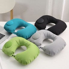 제이킨 소프트 여행용 기내용 에어펌프 목베개_TR-2026001, 에어펌프목베게(네이비)