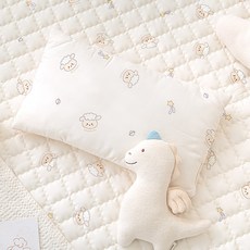 마롤로뜨 빌리지 씬필로우 아기 베개 유아 신생아 돌 낮은베개, 아이보리 양양이