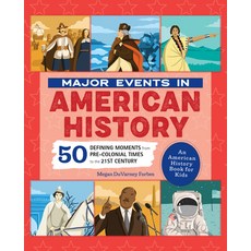 (영문도서) Major Events in American History: 50 Defining Moments from Pre-Colonial Times to the 21st Cen... Hardcover, Rockridge Press, English, 9781638785989