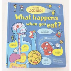 Usborne 身體運作StEM：What happens when you eat? 互動翻翻書 兒童健康教育繪本