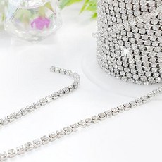 촘촘 줄란 1.5mm 크리스탈 1롤 (10M), 은색, 1개
