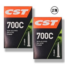 CST 사이클 픽시 자전거 튜브 700X18/25C 프레스타벨브 48mm, 2개