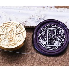 로즈 씰 스탬프 헤드 구리 씰링 포장 직경 스크랩북 봉투 초대장 카드 장식 공예, 1개, 14. 11