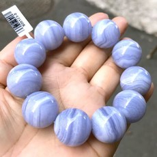 亮晶晶藍紋玉隨手鍊 20mm 無染 助表達與領導 增強自信 平靜情緒, 1個