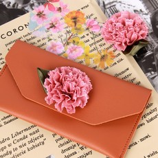 카네이션 꽃 코사지 코랄핑크