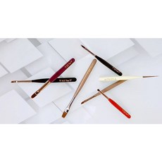 Artails 熊野筆，柔軟刷毛，色彩均勻，專業繪畫工具, 1個, Liner S 直形線筆H-04