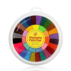 스펀지 물감 스탬프 잉크 패드 다색 원형 미술용 손도장, 36컬러(x2)