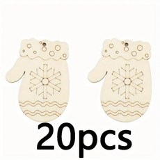 크리스마스 나무 공예 라벨 휴일 트리 장식 종이 커팅 페인팅, 1개, 1. 20pcs