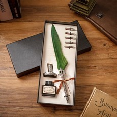 앤틱 깃펜세트 해리포터 깃털펜 캘리그라피 딥펜 (Araium), 02 A.2-깃펜-네이비