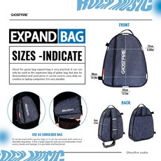 Ghost Fire Bullet 3.0 藍灰雙色 BASS袋 貝斯 電貝斯 三角 琴袋 GhostFire, 1個, 單買藍色拓展包