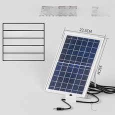 태양광 수중 펌프 어항 산소 공급기 대용량 수질 정화 시스템, 9V 10W 패널 DC커넥터9m케이블, 1개