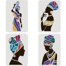 PET 창의 페인팅 스텐실 텍스처 라인 프린팅 벽면 핸드페인팅 리폼 DIY, 휴먼 425, 1개