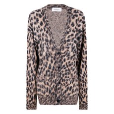 라네우스 레오파드 프린트 버튼 업 가디건