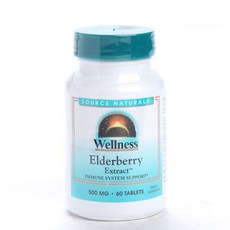 SOURCE NATURALS Wellness 接骨木提取物 500 毫克片劑, 1個, 60 件