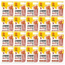 백설 CJ 구이한판 그릴스모크햄 60g, 20개