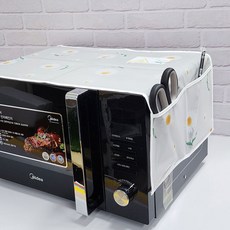 전자렌지커버 먼지방지 수납포켓형 국화프린팅