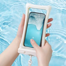 卡通手機防水袋 觸屏游泳漂流拍照掛脖手機套 海邊攜帶氣囊, 兔飛猛進,21.5*11.5*1.9cm, 1個