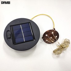 DFMEI 太陽能水壺燈 鐵藝鏤空庭院草坪裝飾燈, 燈盒加燈串:如圖