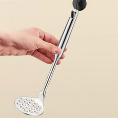 316不銹鋼 壓泥器 廚房好幫手 輔食製作, 1個, 齣口北歐尾單純白鋼柄