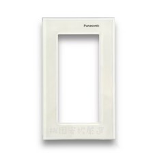Panasonic 國際牌 GLATIMA系列 埋入式螢光開關 直式蓋板（附發票, 1個, 玻璃白,三切