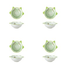 BLOWFISHFUGU 캐릭터 애니멀 도자기 그릇 반찬그릇 샐러드보울 예쁜 반찬접시 4P, 8개, C
