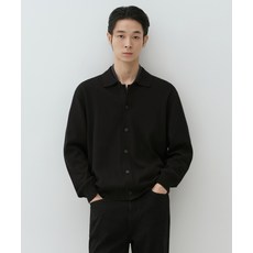 MUSINSA STANDARD 워셔블 수피마 코튼 칼라드 가디건 [블랙]