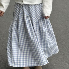 Yellwel 여성용 반팔 원피스 여름 하이웨스트 루즈핏 롱스커트 DJP