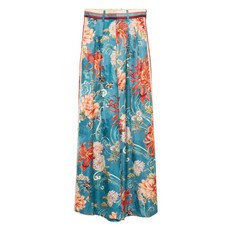 알레메 플로럴 프린트 플리츠 팬츠