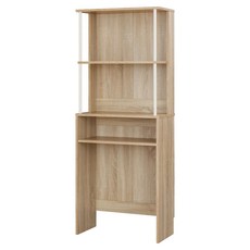 IRIS OHYAMA 愛麗思歐雅瑪 大山 可收納垃圾桶的廚房收納架 高款 GUR-595H, 淺木色 + 白色