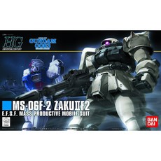 BANDAI 鋼彈 HGUC 1/144 #107 MS-06F-2 ZAKU II F2 薩克 II F2型 鋼普拉模型, 1個