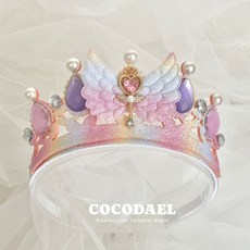 [코코다엘] 프린세스 요술봉 날개 보석 왕관 머리띠 헤어밴드