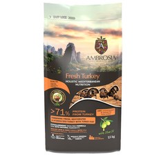 AMBROSIA 安柏希雅 單一肉蛋白 無穀鮮肉犬糧 1.5kg 5kg 狗飼料 乾飼料 低敏, 1個, 鴨肉