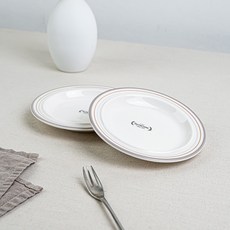 시라쿠스 메이플 홈카페 디저트접시 원형접시, 2P, 코지그레이