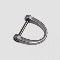 D형 말굽버클 열쇠고리 D링 키링고리 가방버클 부자재, 실버, 1개