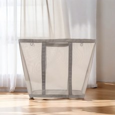 제이와이 하이퍼플래닛 접이식 틈새걸이 메쉬 빨래바구니 접이식 빨래보관함 대용량, 회색