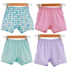 국산 순면100% 트렁크 사각팬티 4종세트 / 남아 여아 주니어 성인 남성 여성용