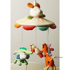 모빌 오르골 유아용 침대 인형 멜로디 아기 신생아 용품 출산 동물 봉제 선물 칼라 친구들 기린과pao006, SBD_기린과 친구들, 1개