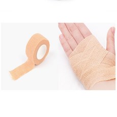 2.5m 스포츠 압박 붕대 2.5cm 근육 손목 발목 관절 손가락 보호 탄력 운동 헬스 홈트, 색상, 블랙, 1개