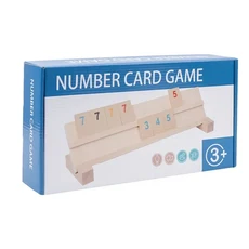 나무 재질의 빠른 진행 타일 클래식 보드 2-4인용 마작 디지털 홈 가족 파티 게임 여행용 버전, 02 NB380