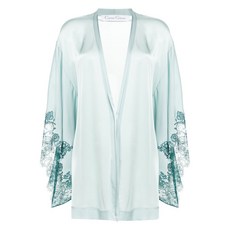 카린길슨 레이스 트리밍 실크 가운